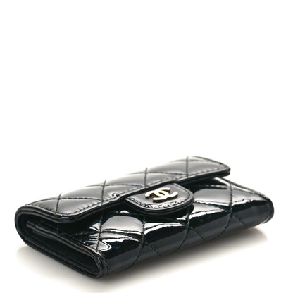 Chanel Patent Quilted Flap Card Holder Black 4 of 9
