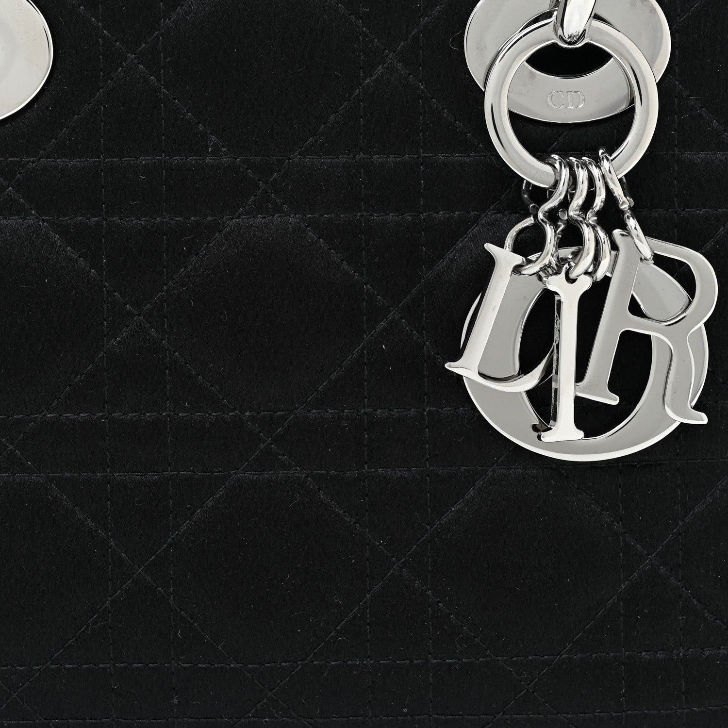 Christian Dior Satin Patent Cannage Mini Lady Dior Black 6 of 11