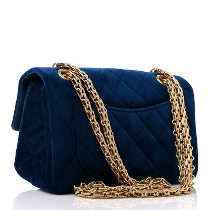 Chanel Velvet Quilted Mini 2.55 Reissue Flap Blue 3 of 10