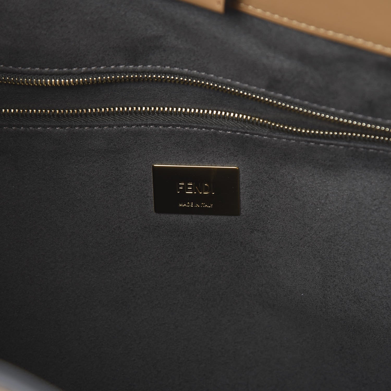 Fendi Vitello Glacier Medium FF Tote Nocciola 5 of 9