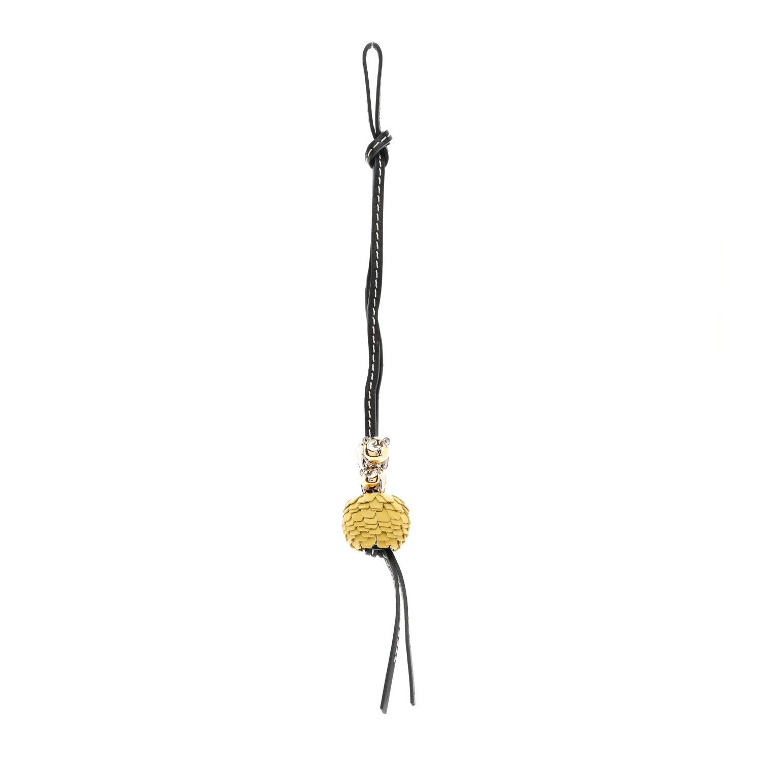 Loewe Calfskin Flower Animal Die Bag Charm Lemon Zest 1 of 3