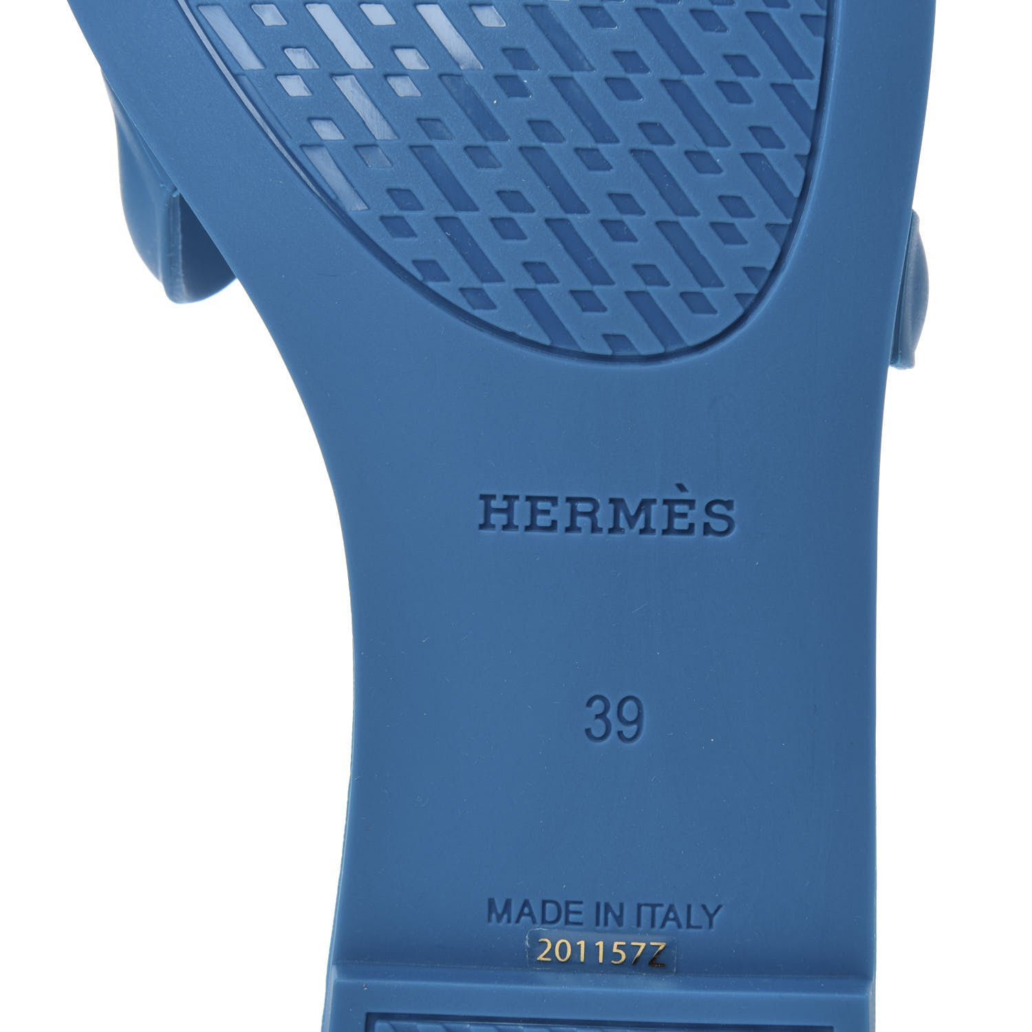 Hermes Rubber Aloha Sandals 39 Bleu Vif 6 of 7