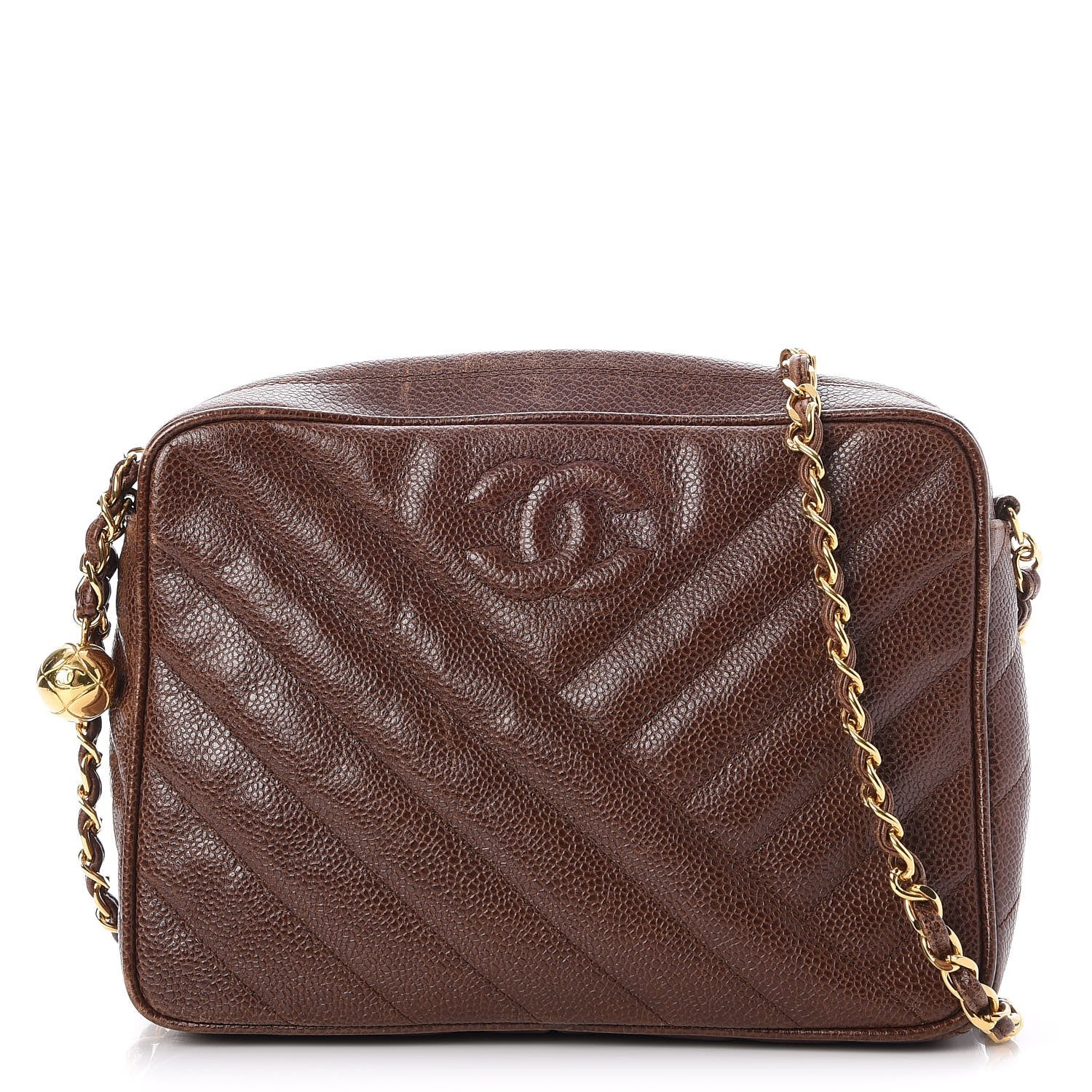 Chanel Caviar Camera Case Brown 1 of 10