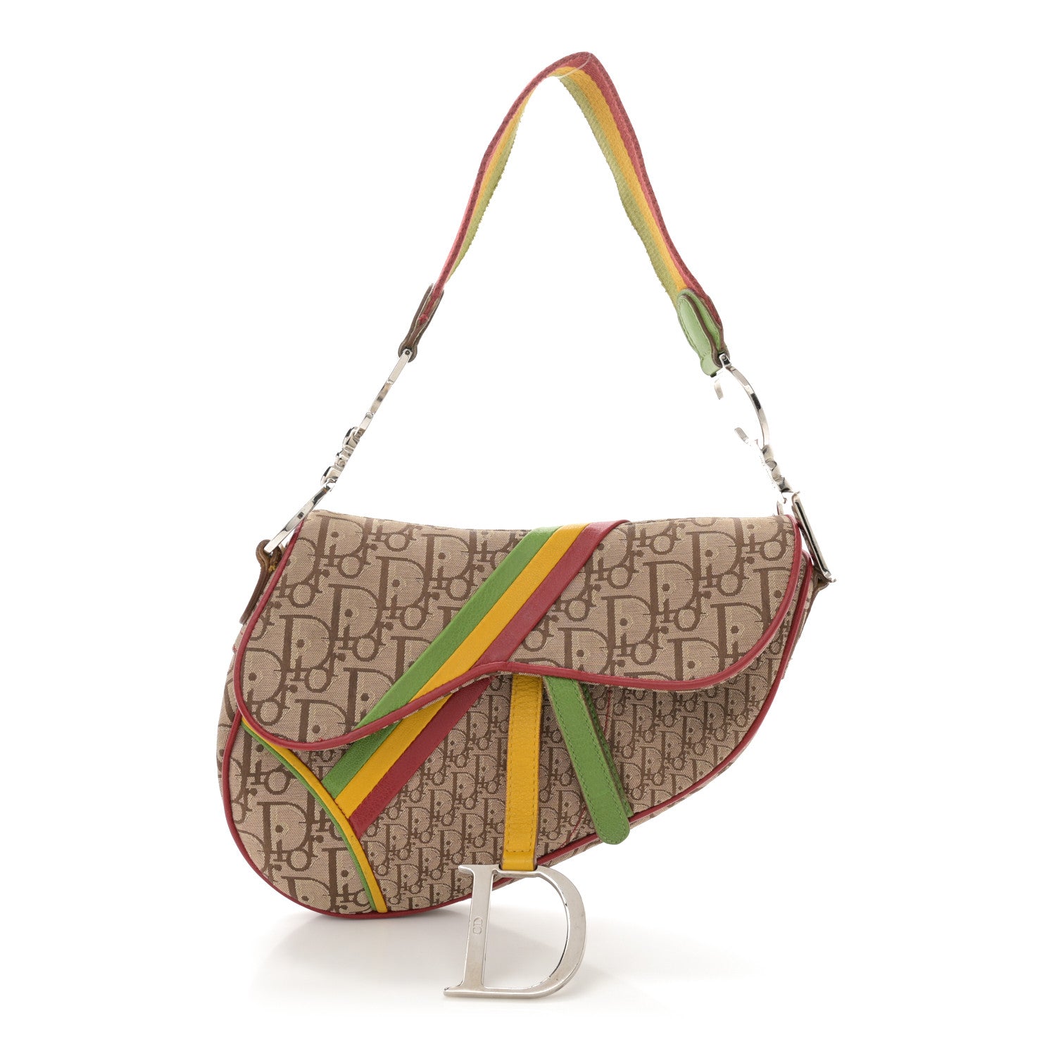 Christian Dior Monogram Rasta Saddle Bag Beige 1 of 17