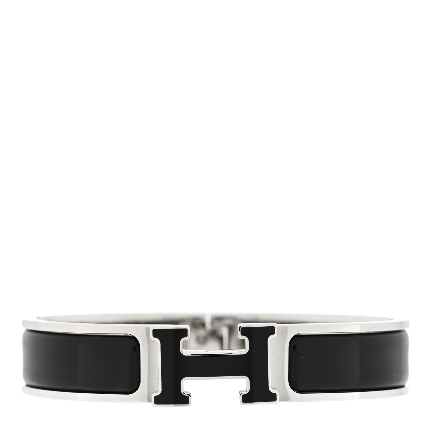 Hermes Enamel Narrow Clic Clac H Bracelet PM Black 1 of 3
