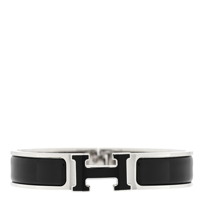 Hermes Enamel Narrow Clic Clac H Bracelet PM Black 1 of 3