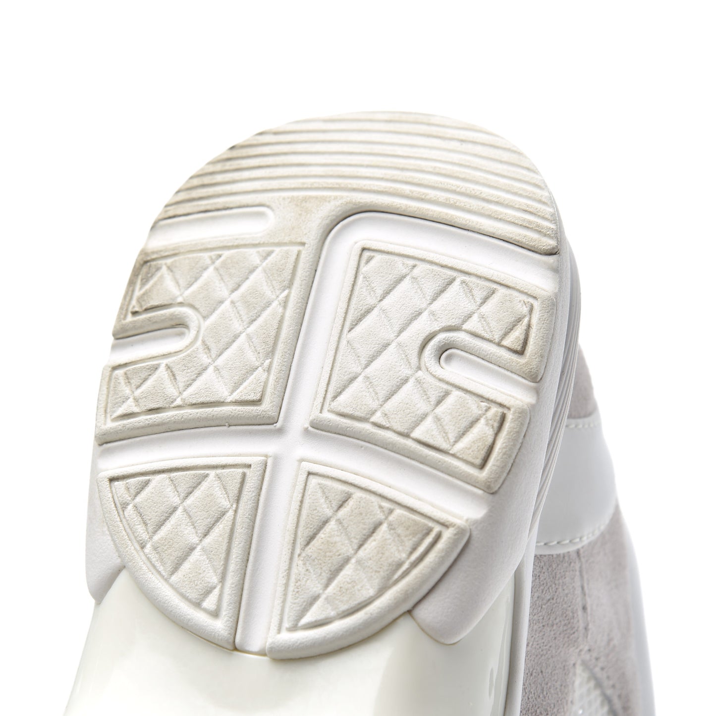 Suede Calfskin CC Sneakers 38.5 Pink White