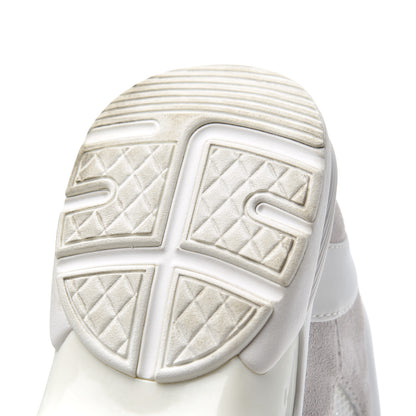 Chanel Suede Calfskin CC Sneakers 38.5 Pink White 10 of 29