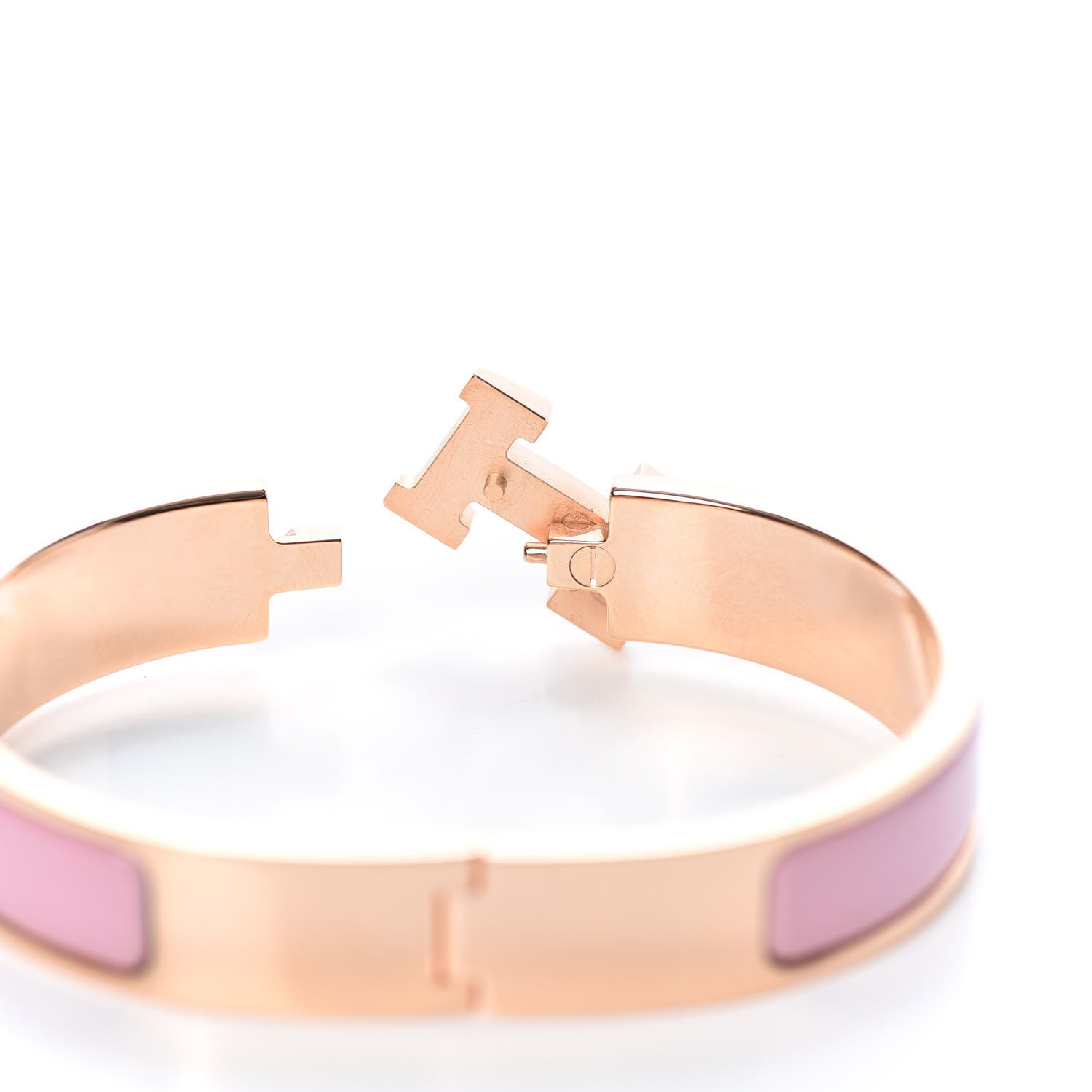Hermes Enamel Narrow Clic Clac H Bracelet PM Rose Delirium 4 of 6