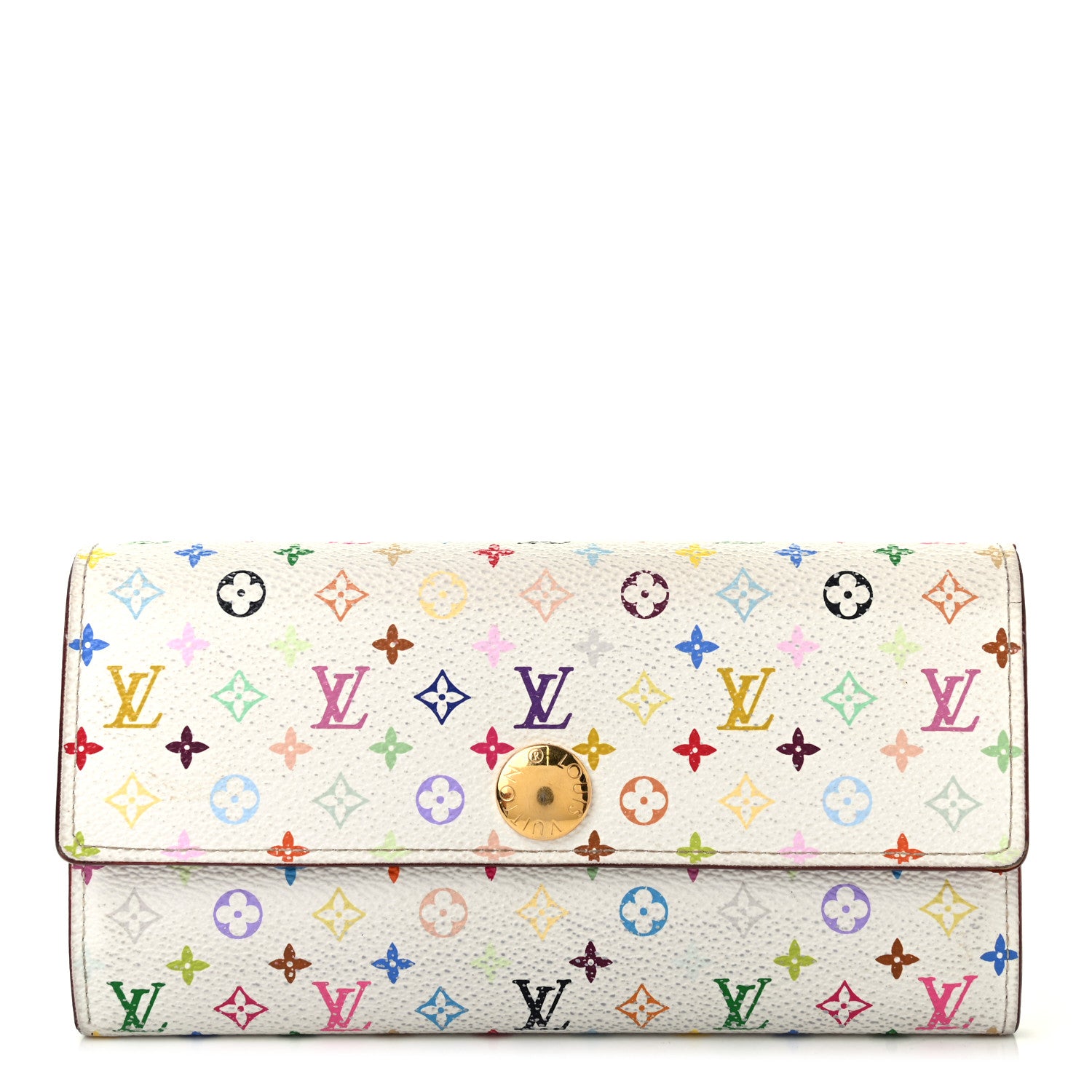 Louis Vuitton Monogram Multicolor Sarah Wallet White Grenade 1 of 7
