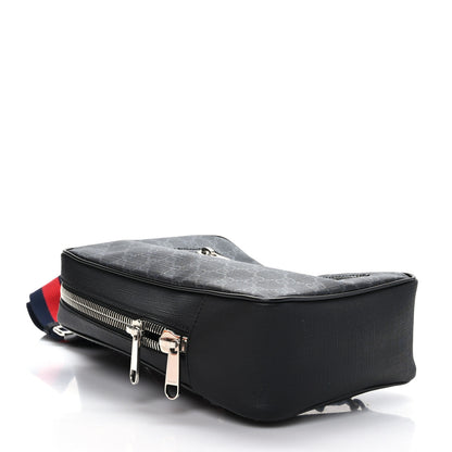 Gucci GG Supreme Monogram Web Belt Bag Black Grey 4 of 9