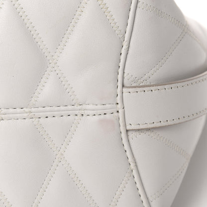 Givenchy Lambskin Quilted Mini GV Bucket Bag White 10 of 11