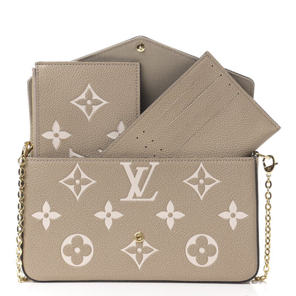 Louis Vuitton Empreinte Monogram Giant Felicie Pochette Tourterelle Creme 7 of 10