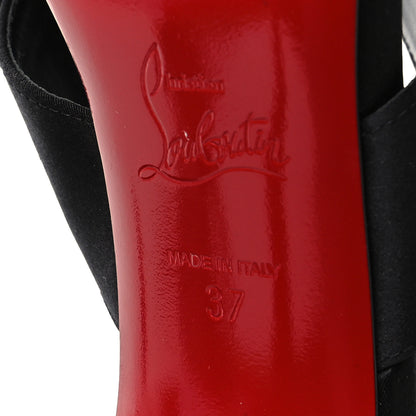 Christian Louboutin Satin Matricia Bow Sandals 37 Black 6 of 8