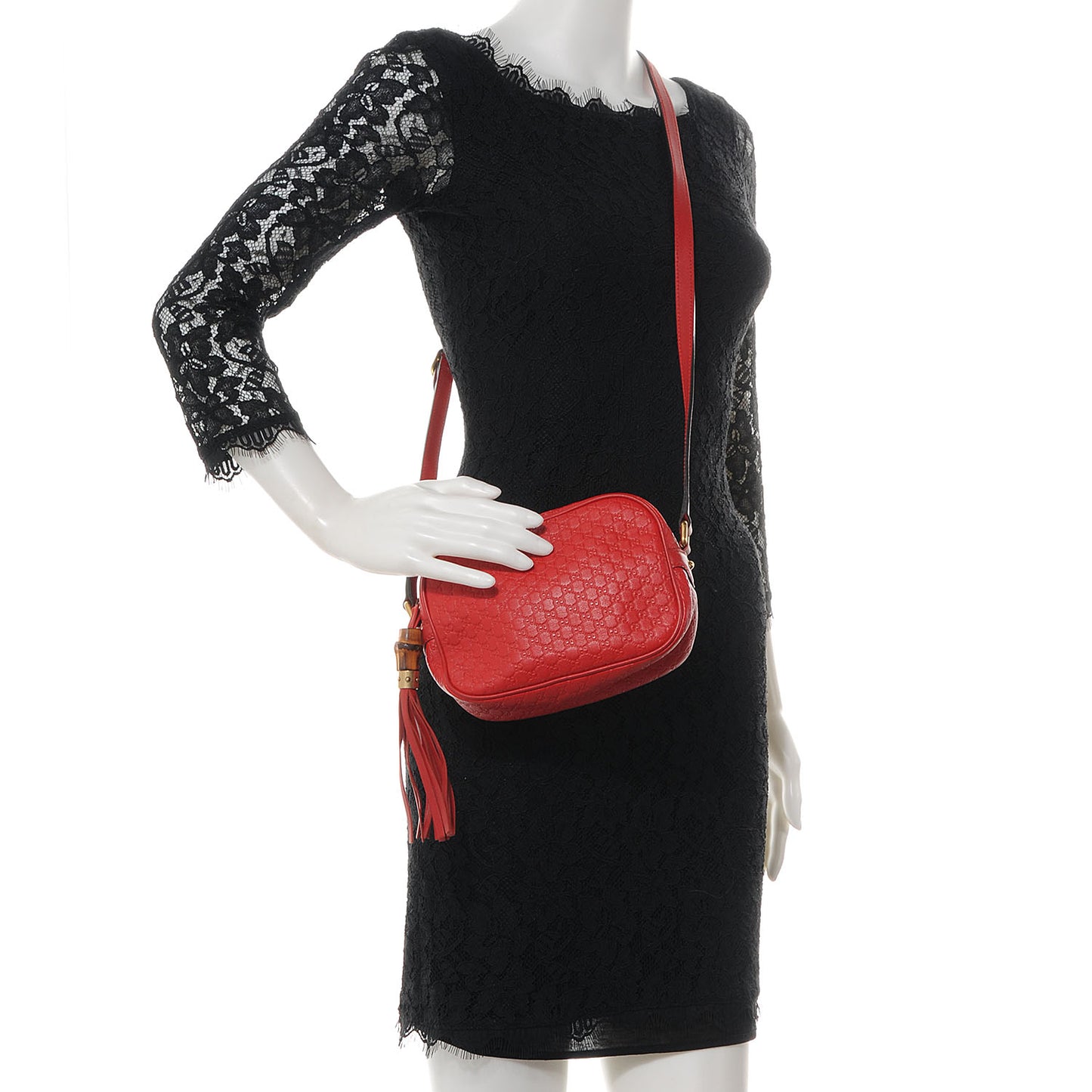 Microguccissima Sunshine Disco Crossbody Bag Red