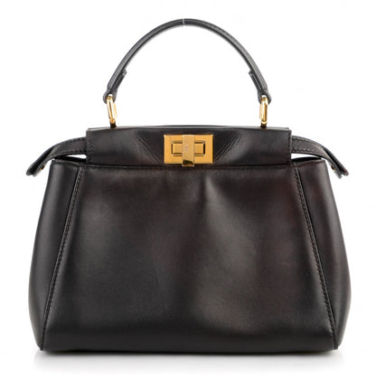 Fendi Nappa Mini Peekaboo Iconic Satchel Black 1 of 8