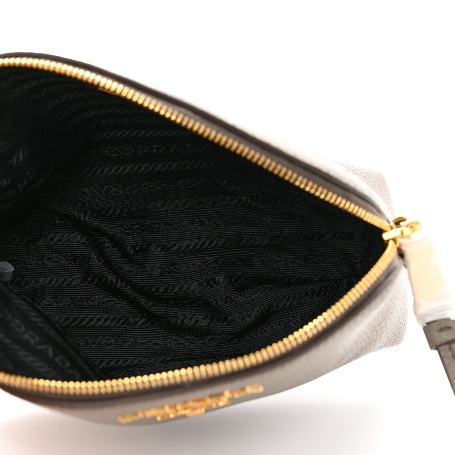 Prada Vitello Daino Cosmetic Pouch Argilla 5 of 7