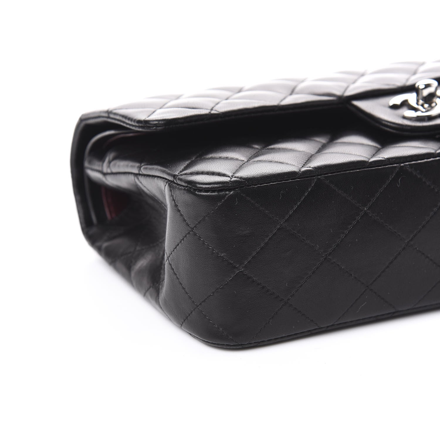 Chanel Lambskin Quilted Medium Double Flap Black 10 of 13