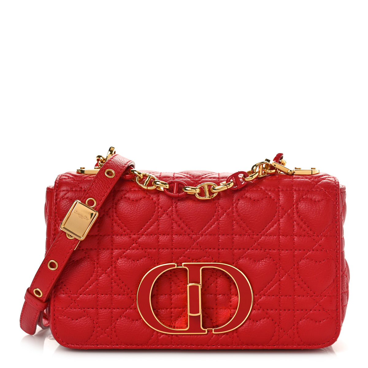 Christian Dior Calfskin Cannage Dioramour Small Caro Bag Bright Red 1 of 8