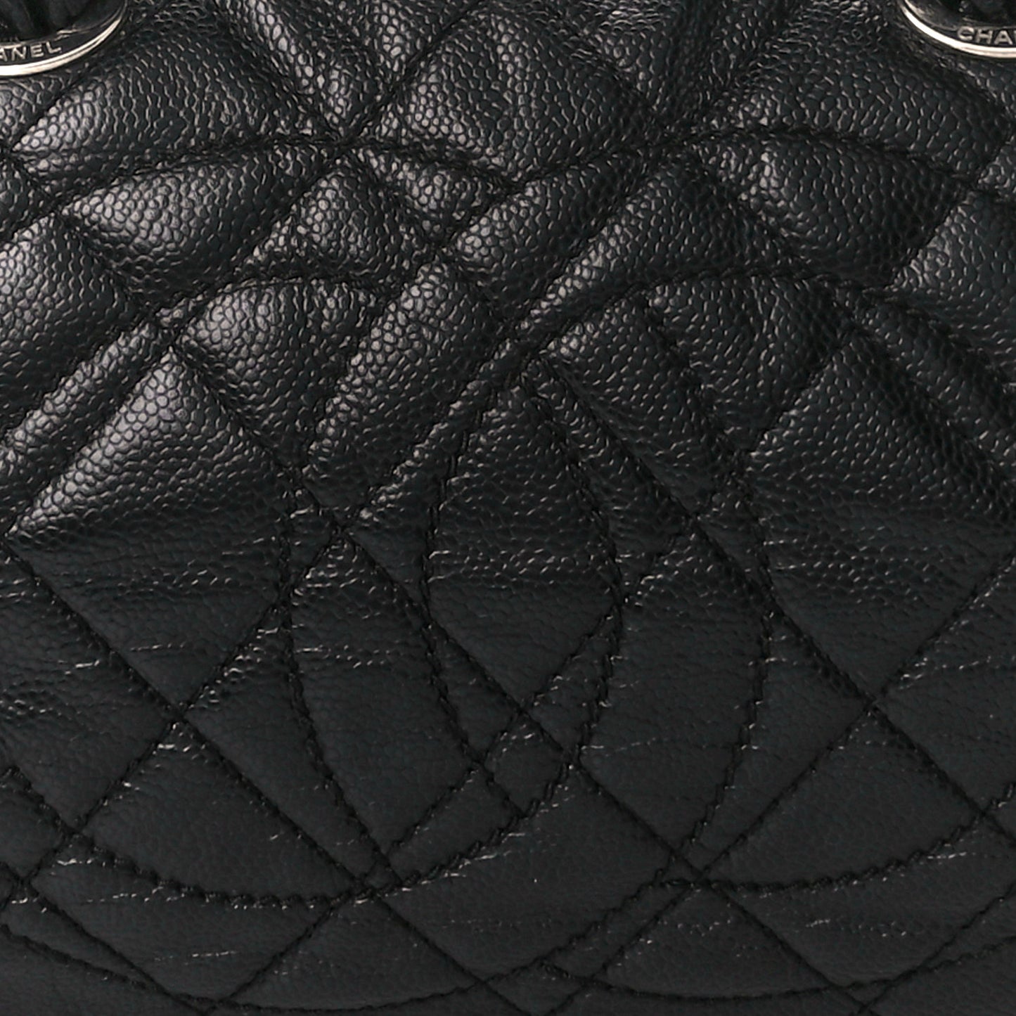 Caviar Quilted CC Timeless Bowler Black