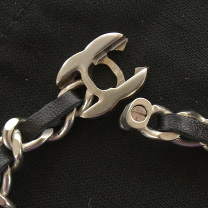 Chanel Leather CC Chain Bracelet Black 4 of 4