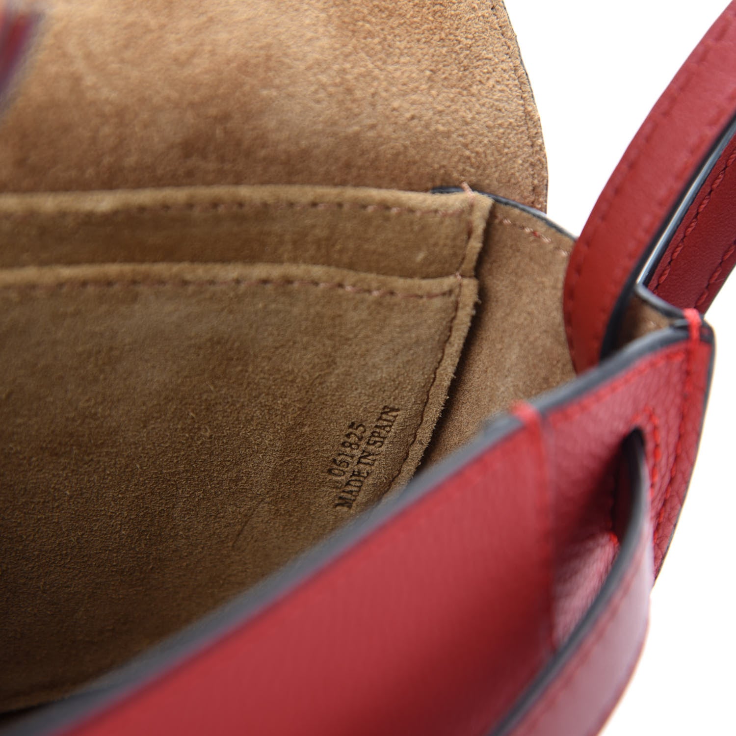 Loewe Grained Calfskin Mini Gate Crossbody Bag Scarlet Burnt Red 9 of 10