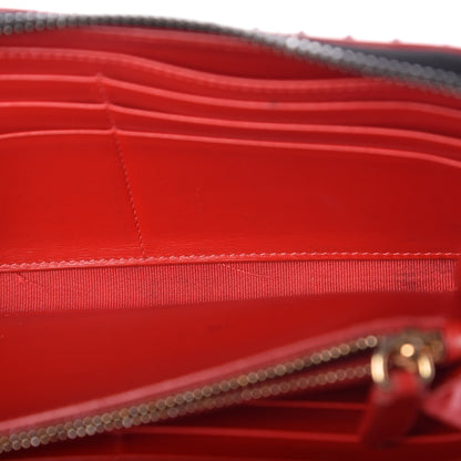 Christian Louboutin Calfskin Panettone Spiked Zip Around Wallet Black 13 of 15