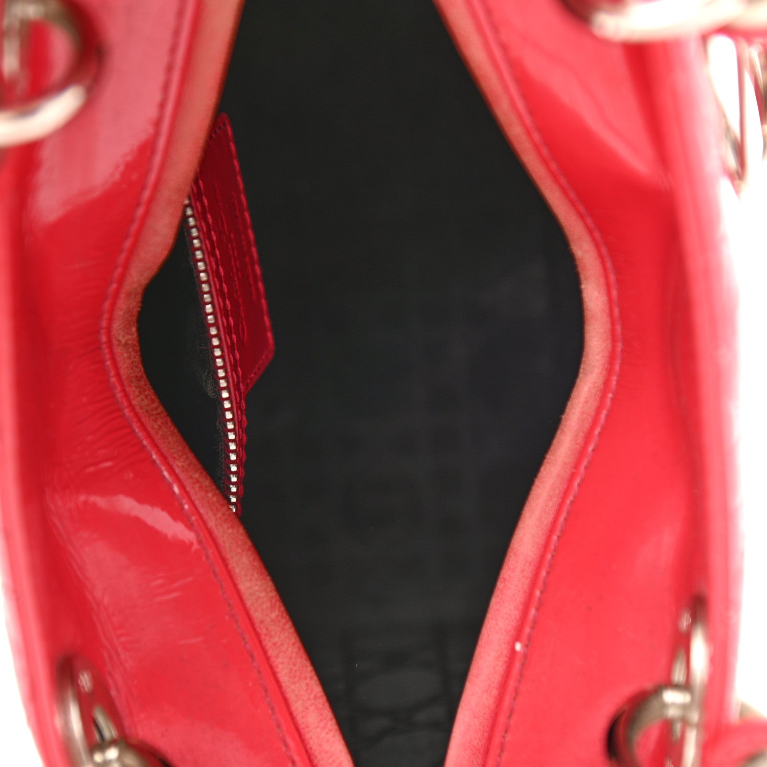 Christian Dior Patent Cannage Medium Lady Dior Red 4 of 9