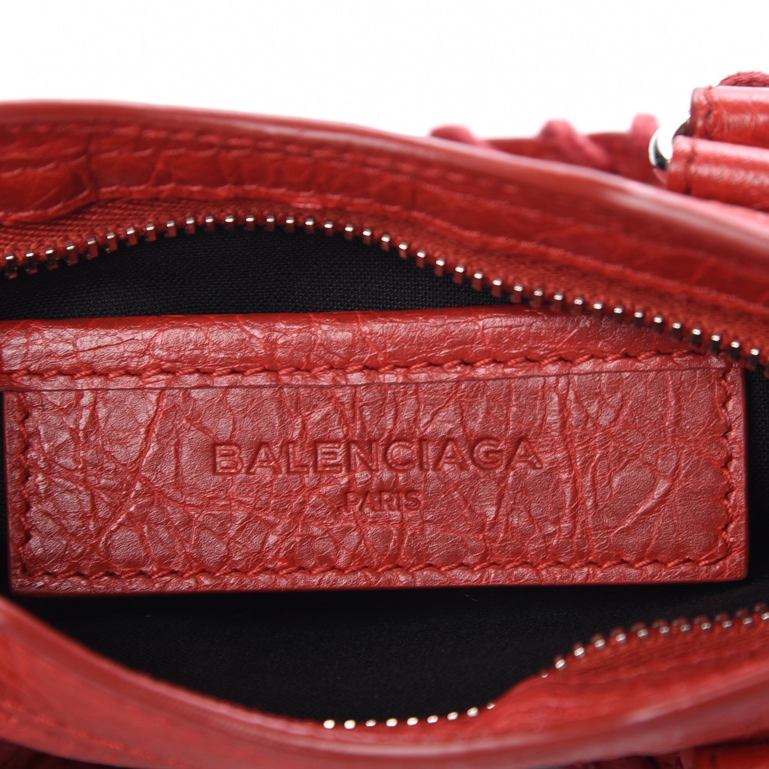 Balenciaga Agneau Classic Silver Hardware Nano City Rouge Groseille 8 of 8