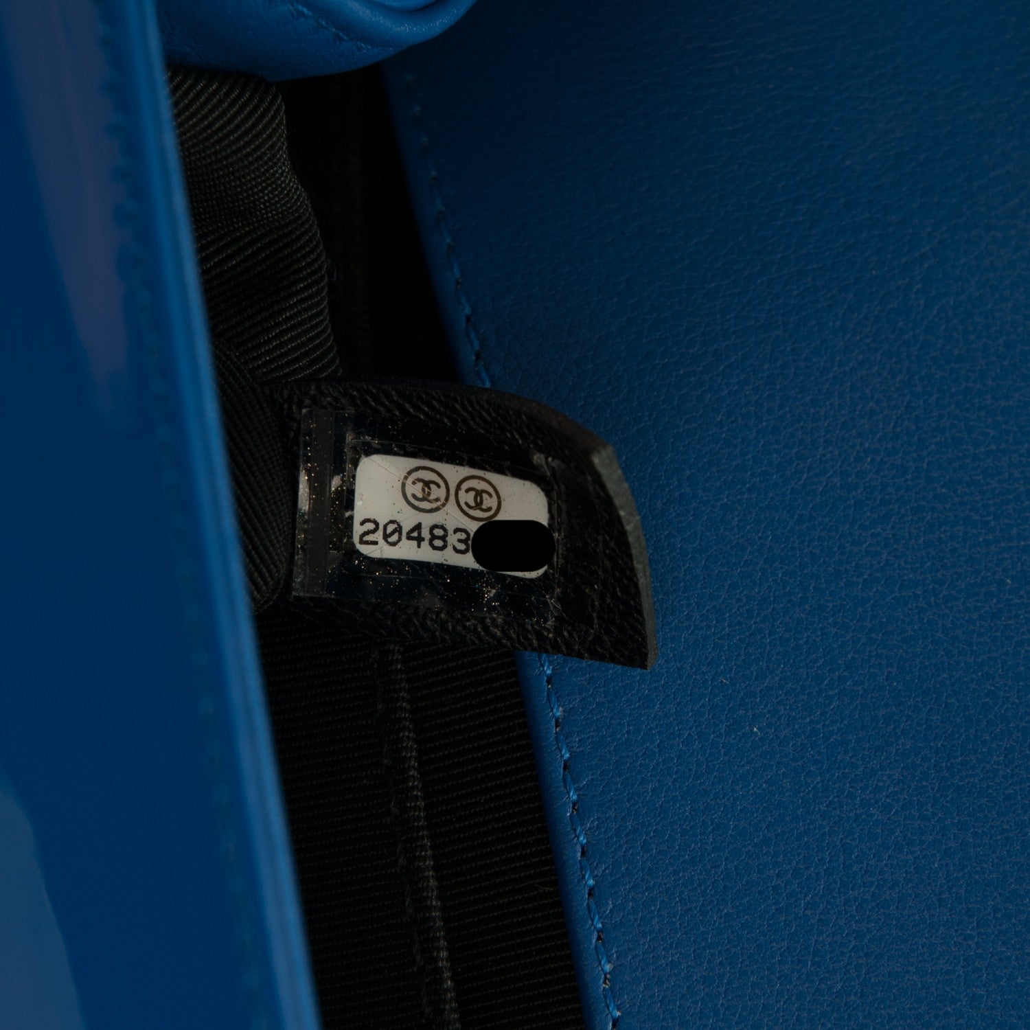 Chanel Patent Calfskin Small Boy Flap Plexiglass Bright Blue 8 of 8