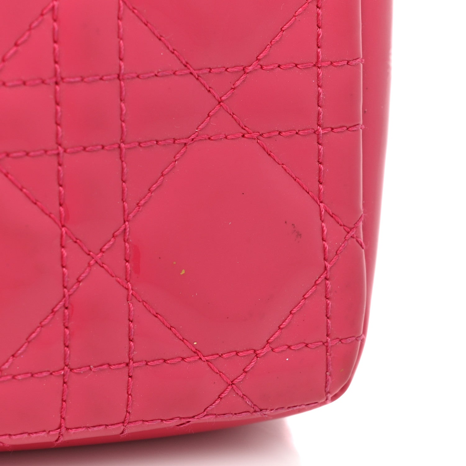 Christian Dior Patent Cannage New Lock Pouch Fuchsia 14 of 16
