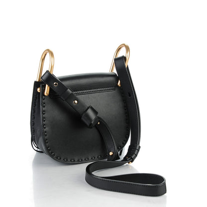Chloe Calfskin Mini Hudson Fringe Shoulder Bag Black 3 of 7