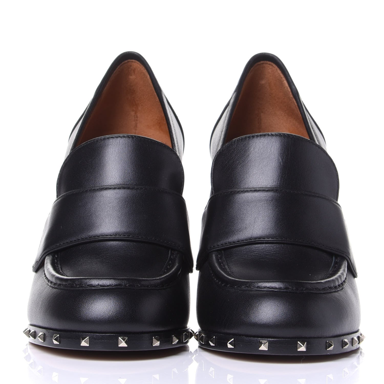 Valentino Garavani Nappa Soul Rockstud Loafer 100mm Pumps 35.5 Black 3 of 11