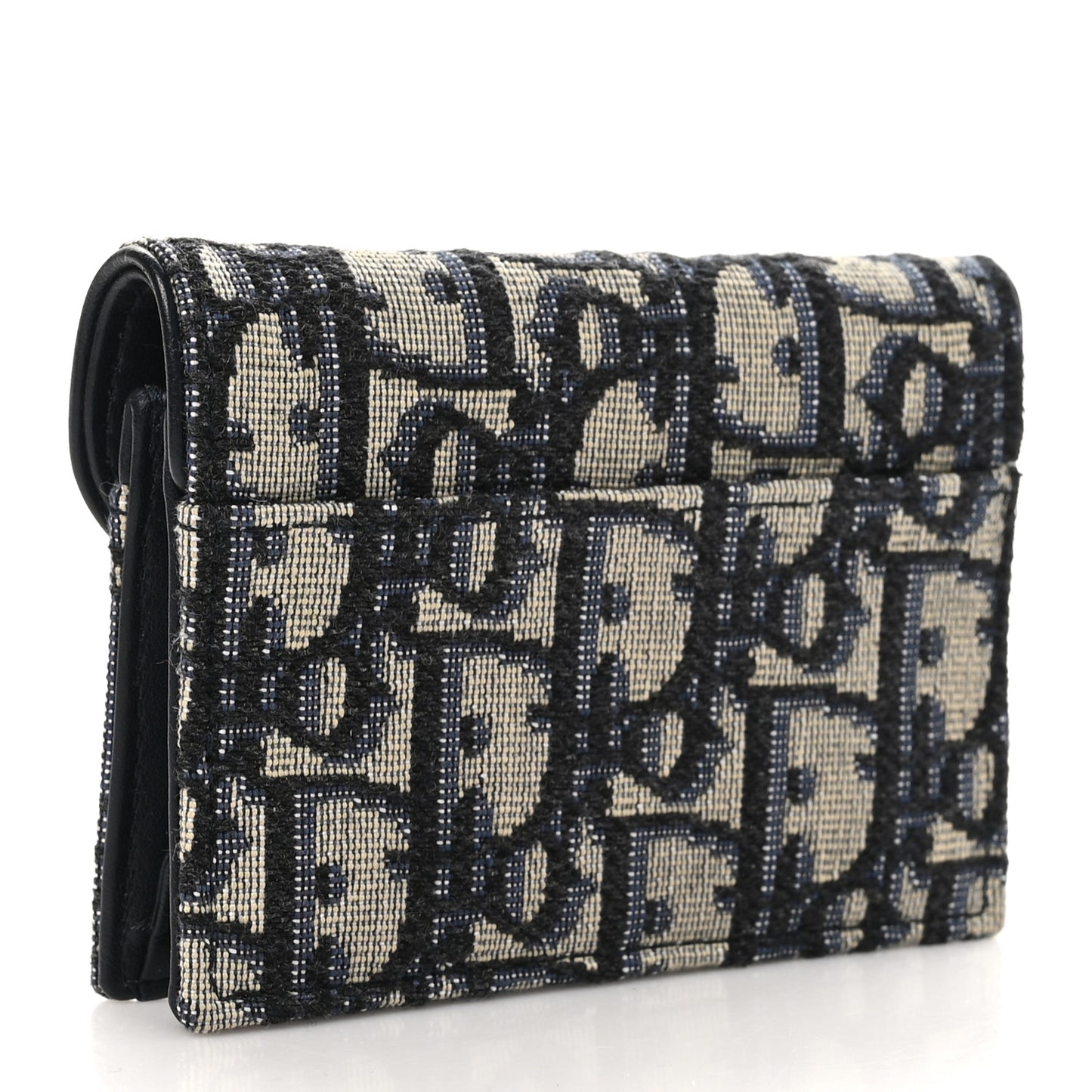 Oblique Saddle Card Holder Blue