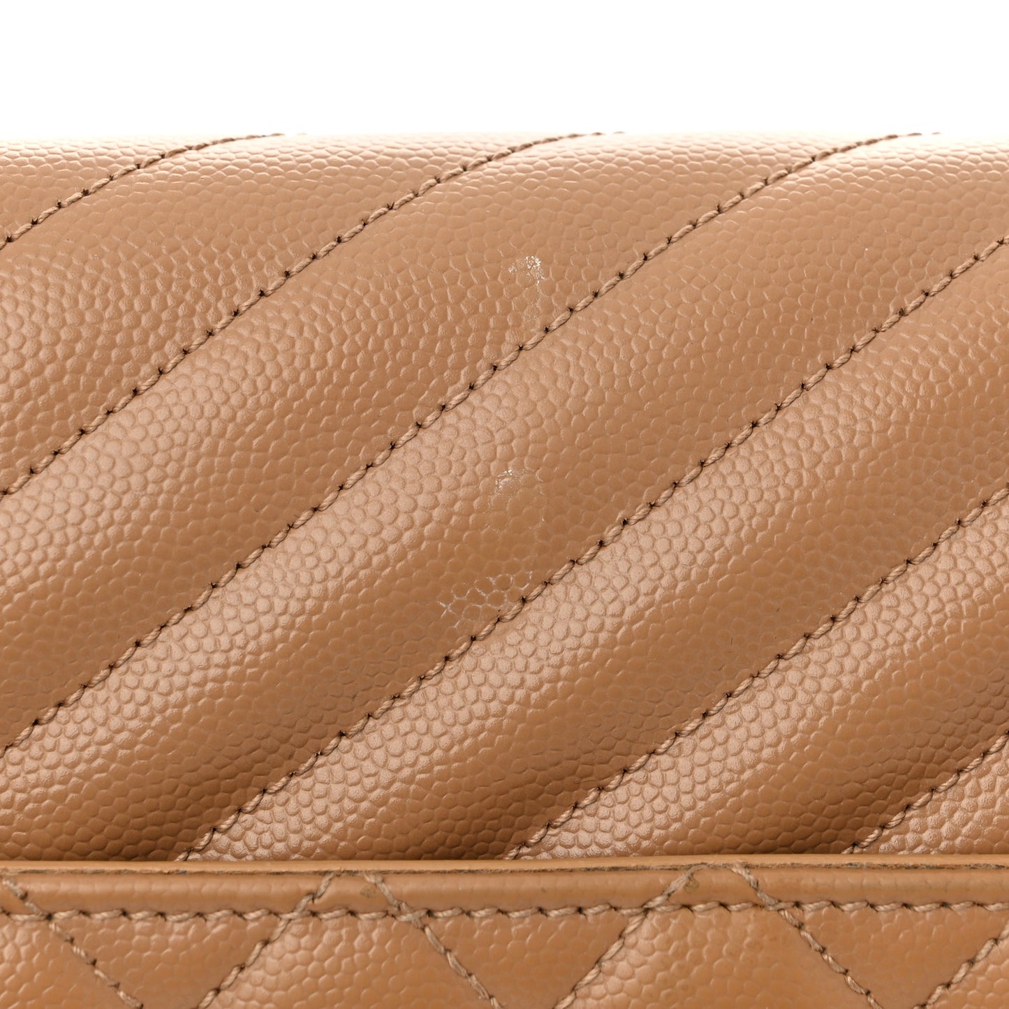 Grain De Poudre Textured Mixed Matelasse Triquilt Large Monogram Satchel Cork