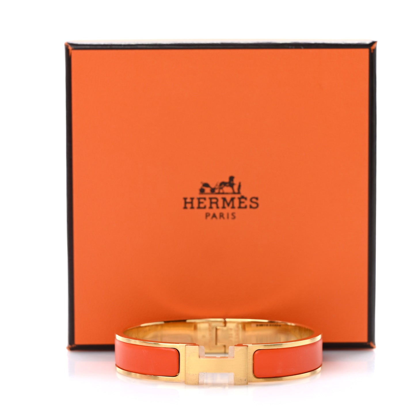 Matte Enamel Narrow Clic Clac HH Bracelet T4 Orange
