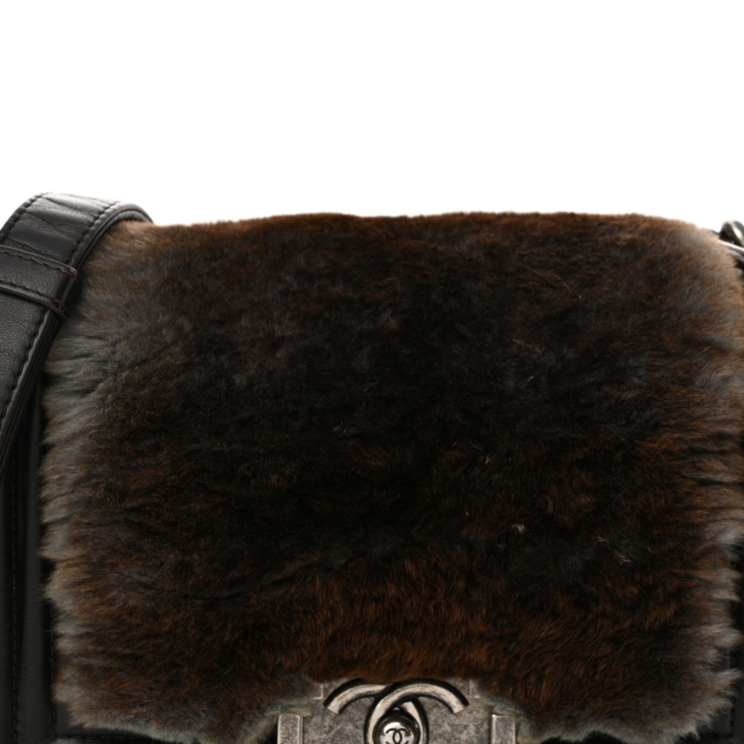 Chanel Orylag Rabbit Fur Calfskin Small Boy Flap Brown 8 of 13