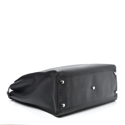 Fendi Cuoio Romano Selleria Monster Eyes Inlay Large Mens Peekaboo Iconic Essential Satchel Black Sunflower 3 of 8