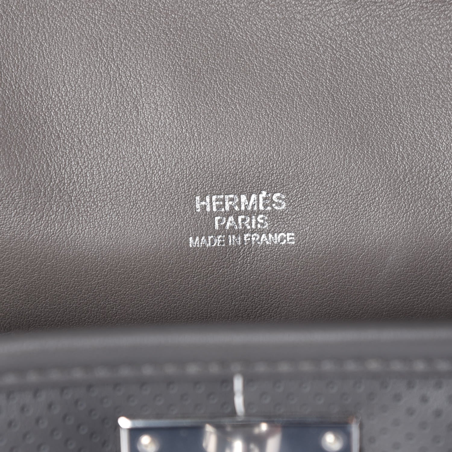 Hermes Veau Swift Perforated Sac Berline 28 Graphite Etoupe 6 of 12