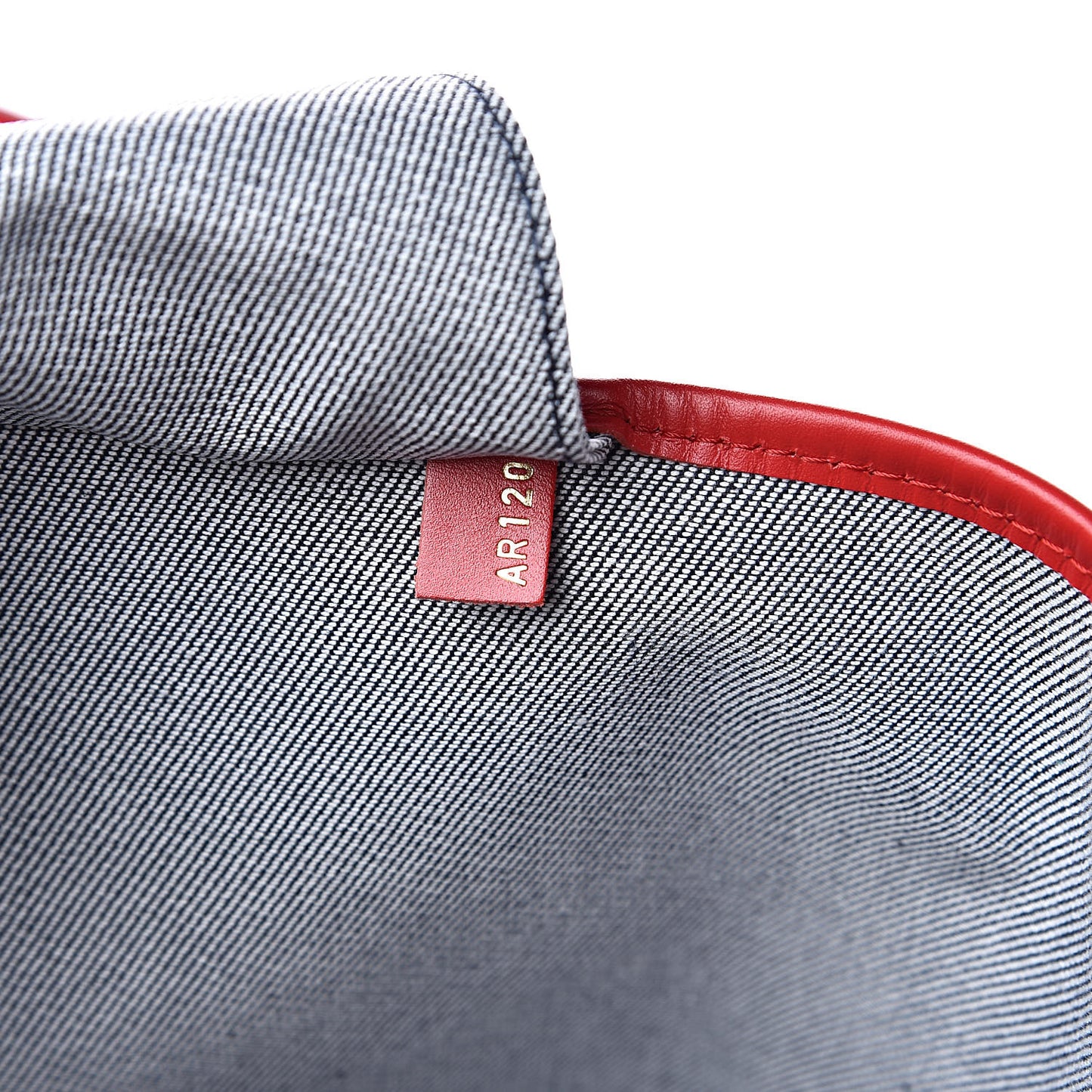 Denim Damier Monogram Patchwork Neverfull Blue Rouge