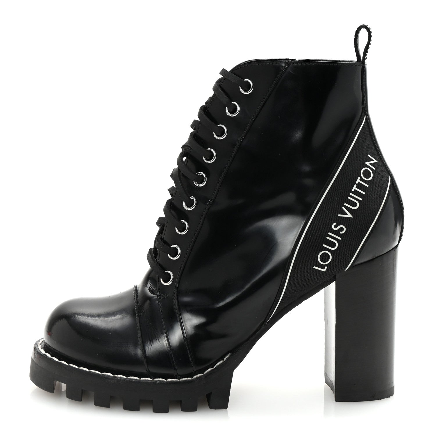 Louis Vuitton Glazed Calfskin Star Trail Ankle Boots 39 Black 1 of 8