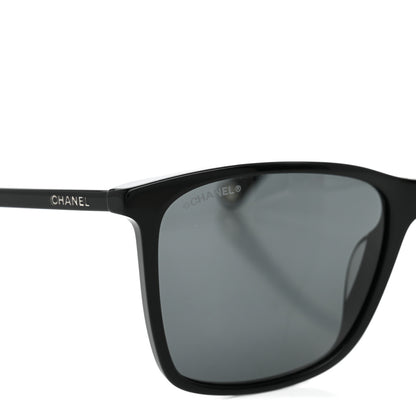 Chanel Acetate Polarized Square Sunglasses 5447-A Black 7 of 7