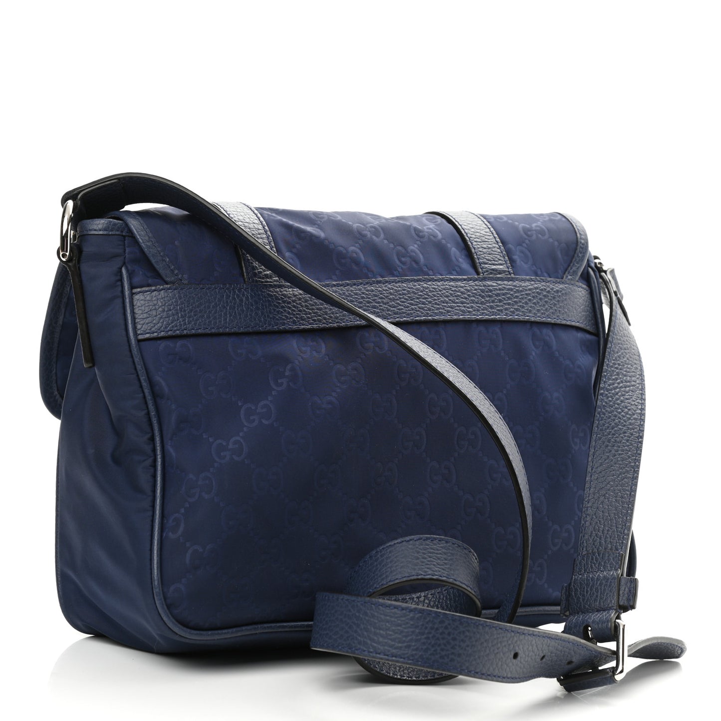 Nylon Monogram Double Buckle Flap Messenger Bag Tide