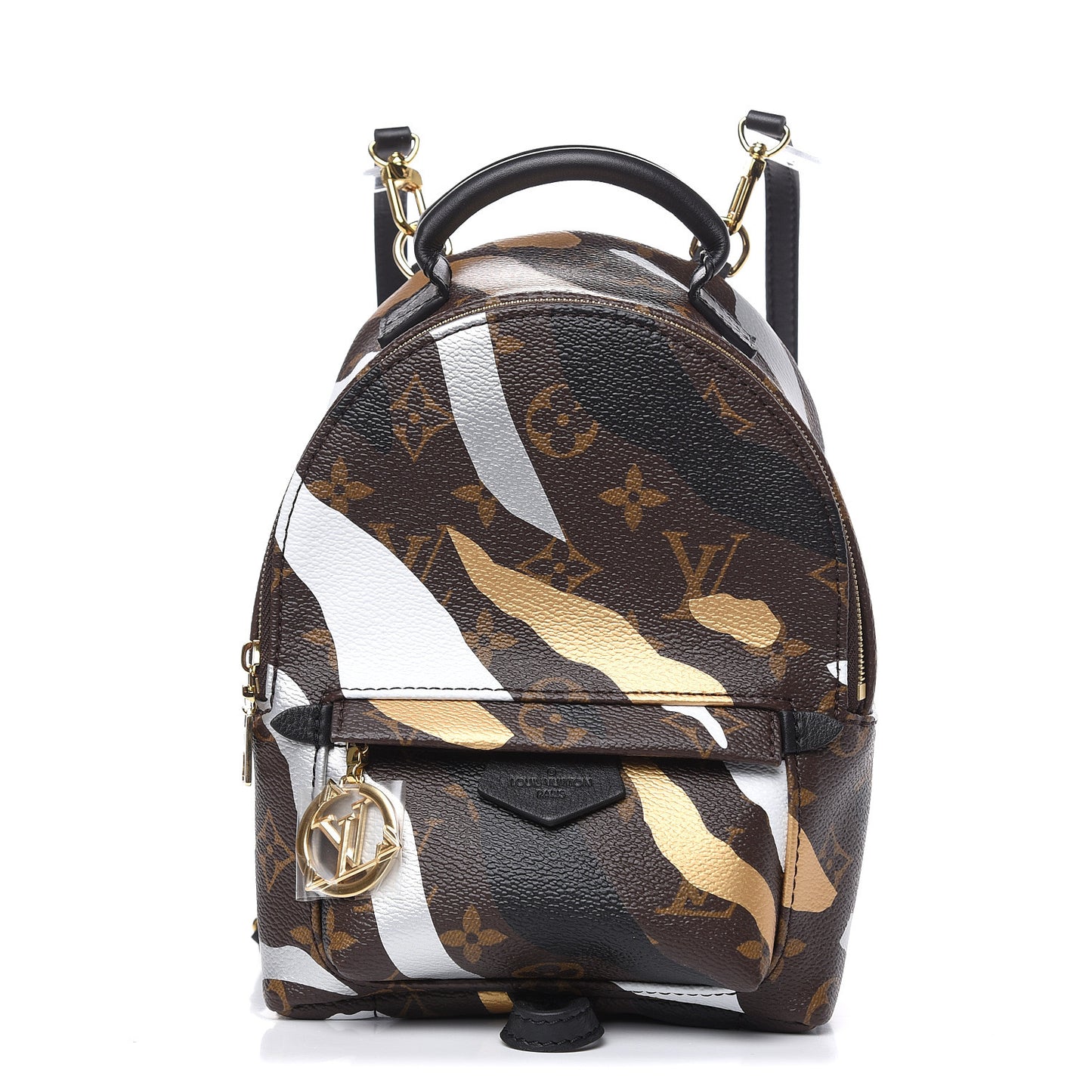 X LOL Monogram Palm Springs Backpack Mini Gold Silver
