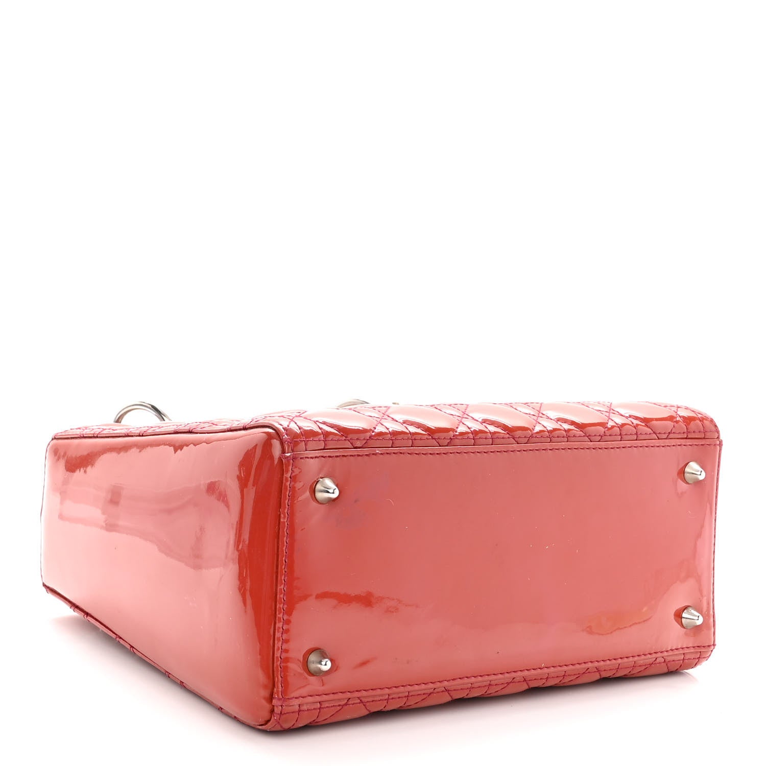 Christian Dior Patent Cannage Medium Lady Dior Dark Pink 4 of 11