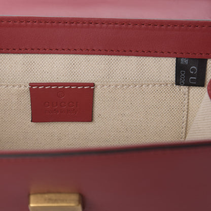 Gucci Calfskin Peony Small Chain Shoulder Bag Hibiscus Red 5 of 11