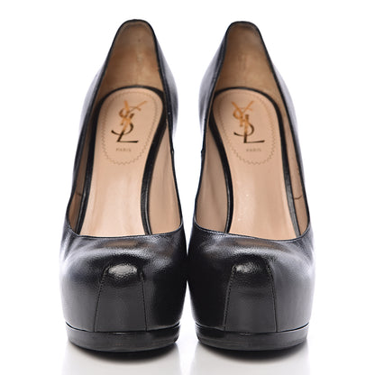 Saint Laurent Vernigolf Tribtoo 105 Platform Pumps 37 Black 2 of 12