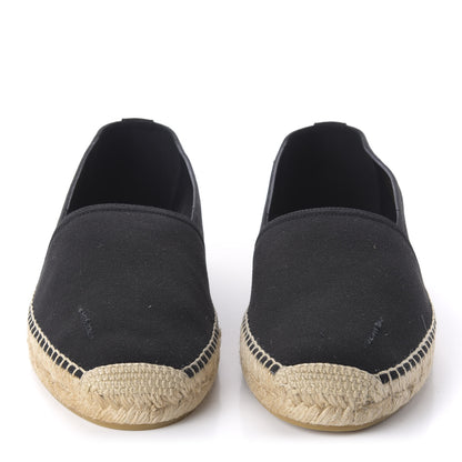 Saint Laurent Canvas Elba Logo Embroidered Espadrilles 43 Black 2 of 9