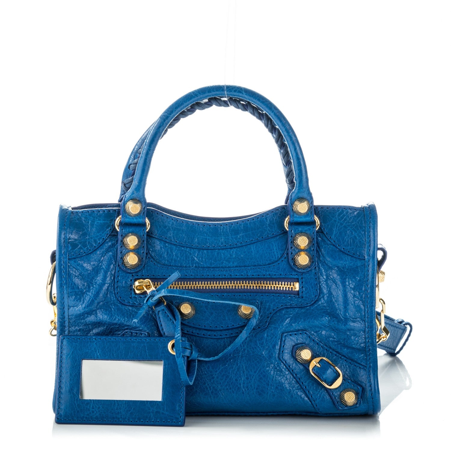 Balenciaga Agneau Giant 12 Gold Hardware Mini City Bleu Lazuli 1 of 8