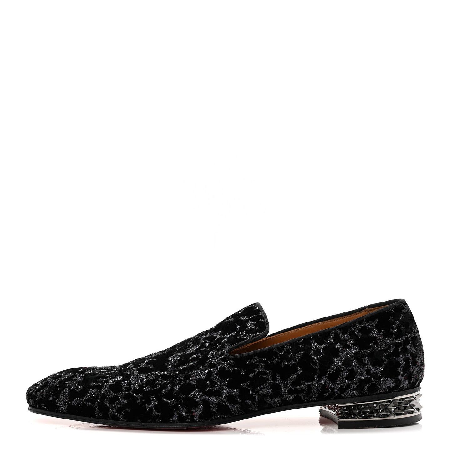 Velvet Glitter Mens Dandyrocks Flat Loafers 44 Black